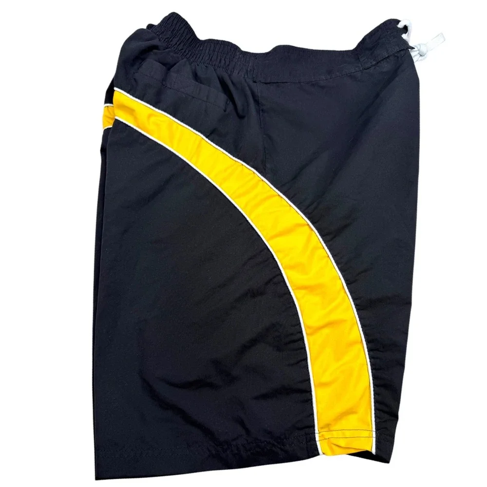 Vtg NFL Team Apparel Swim Trunks Mens XL Black Pittsburgh Steelers Board Shorts